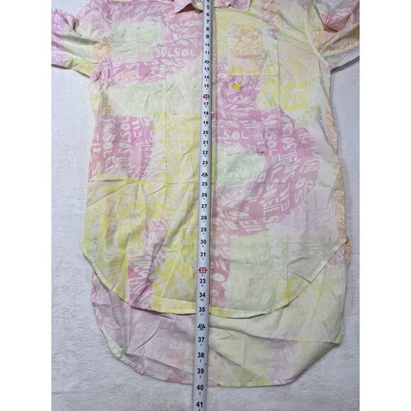 Kerri Rosenthal “Soleil Soleil” Tunic Top In Pastels Resort Wear Vacay Beach SM - Picture 7 of 8